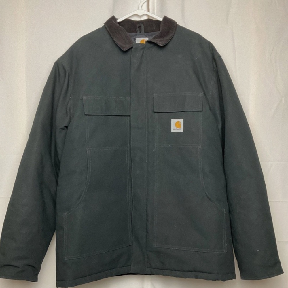 Carhartt Men Size 46 XL Arctic Quilt Lined Duck Canvas Coat C3BLK